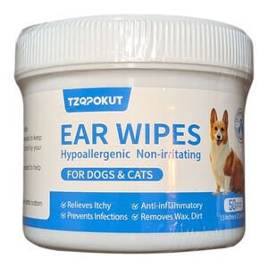 Dog & Cat Ear Cleaner Wipes - Otic Cleanser for Dogs (50) Brand New Sealed